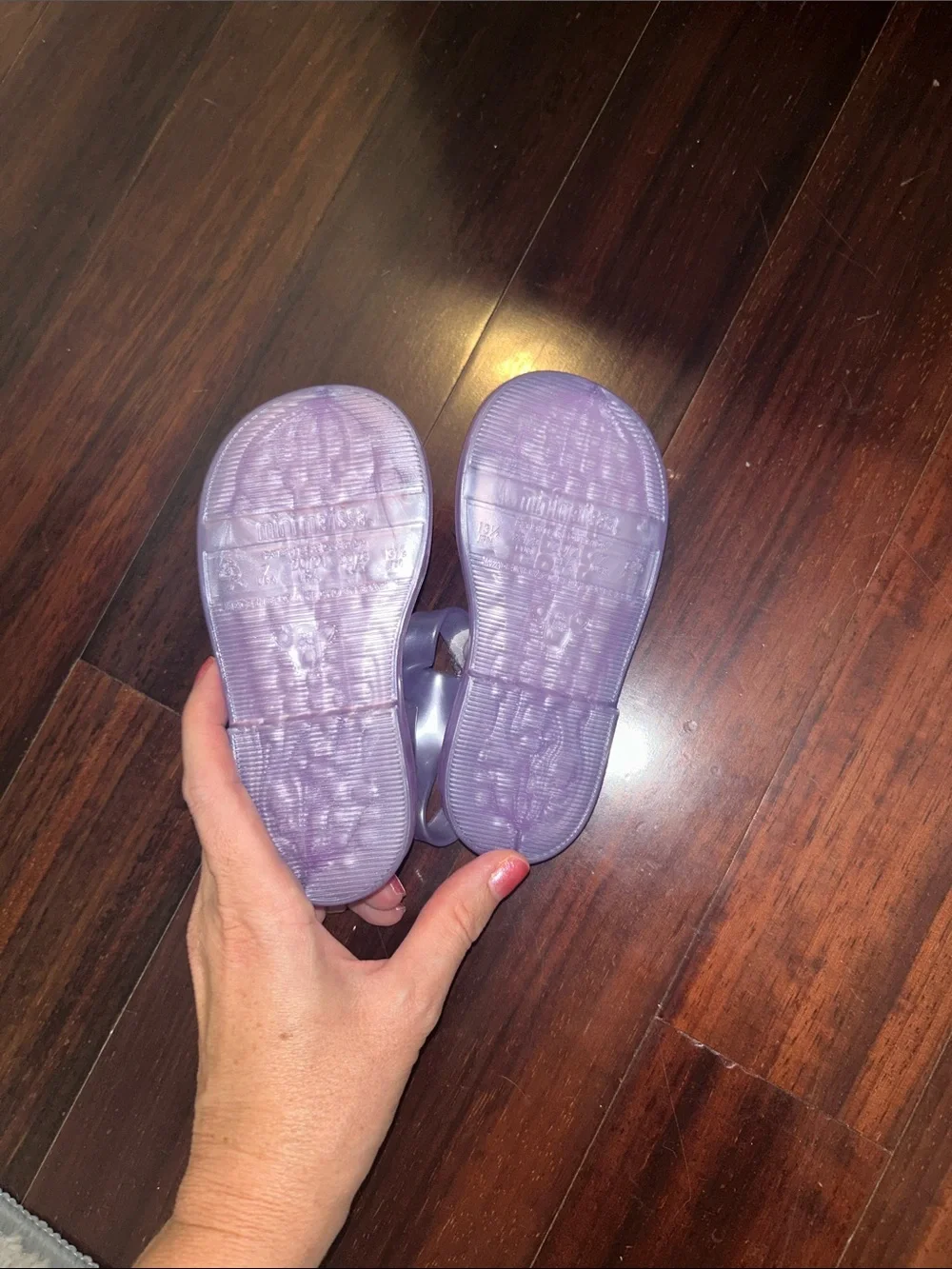Mini Melissa Pastel Purple Girls' Jelly Sandals with Buckle